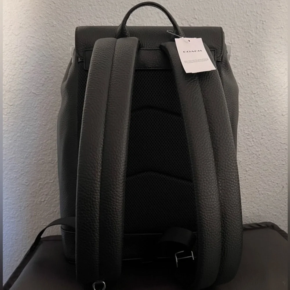 NWT‎ COACH TURNER BACKPACK LEATHER BLACK OMBRE
